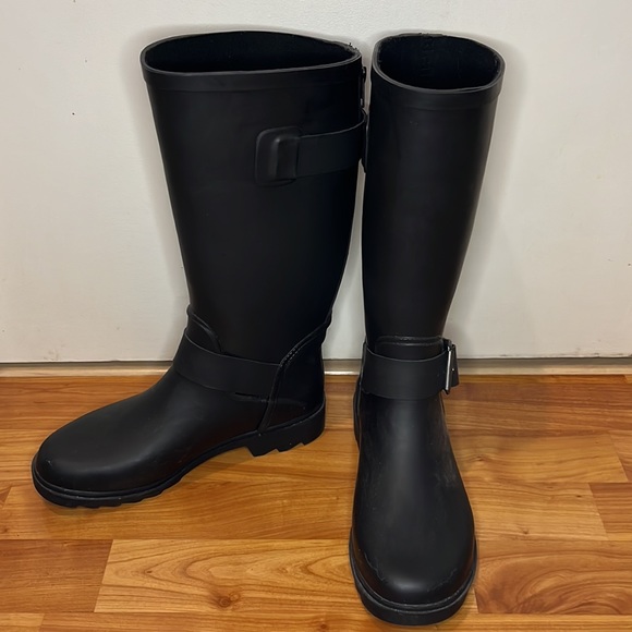 NWOT JUSTICE | VGUC Black Riding Rain Boots - Picture 3 of 4